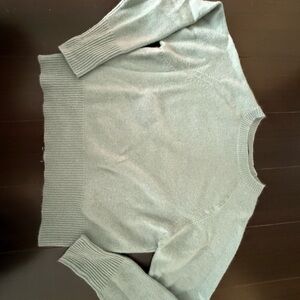 360 Cashmere Soft Gray Crew Neck Sweater